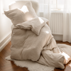 Haven Partner-Set Beige | 2× Musselin Einzelbettwäsche + 2× Kissenbezug 40×80