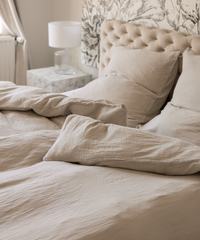 Beige Musselin Einzelbettwäsche | Haven