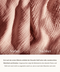 Rosa Musselin Einzelbettwäsche | Haven