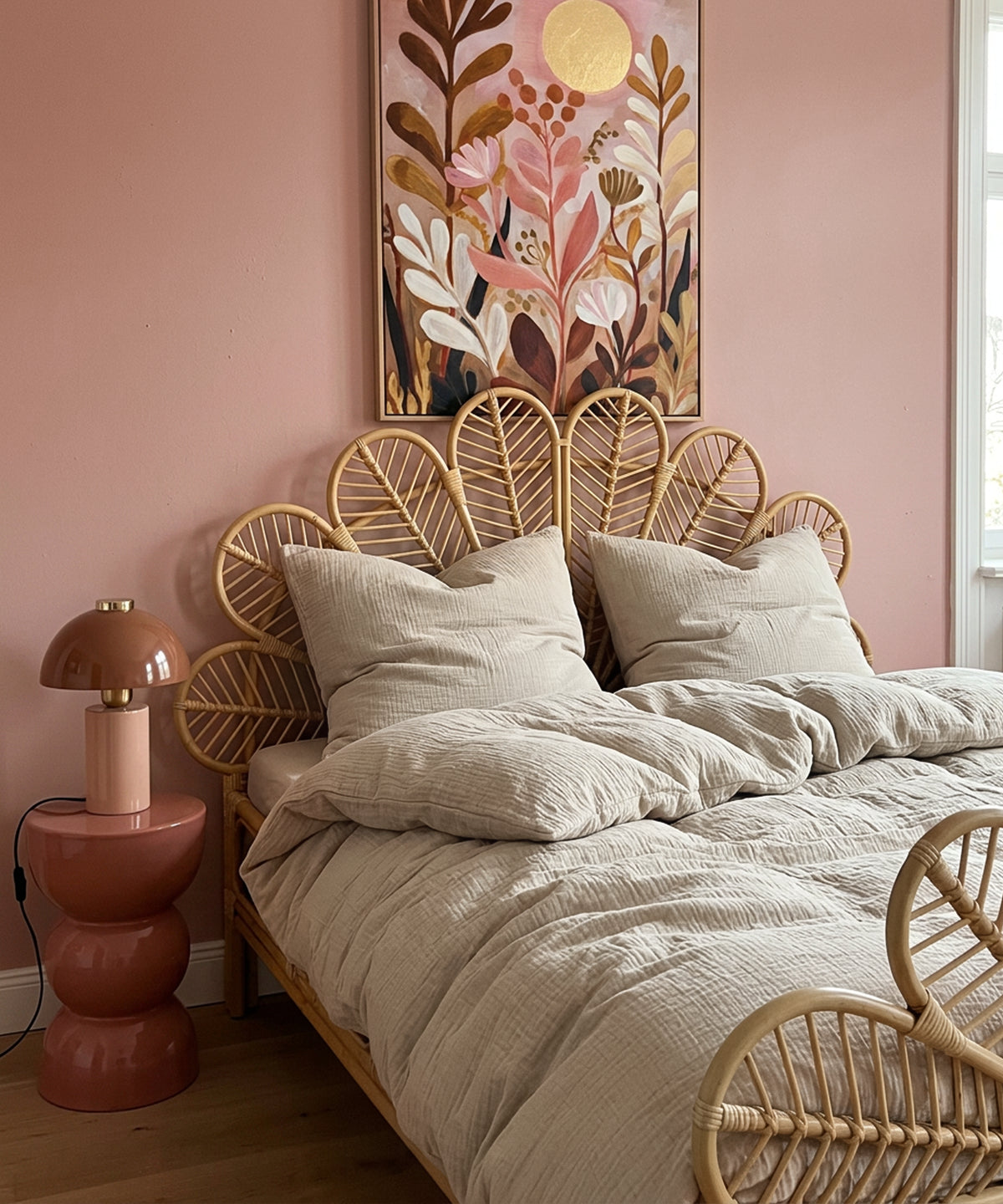 Beige Musselin Doppelbettwäsche, Serie Haven – Größenübersicht