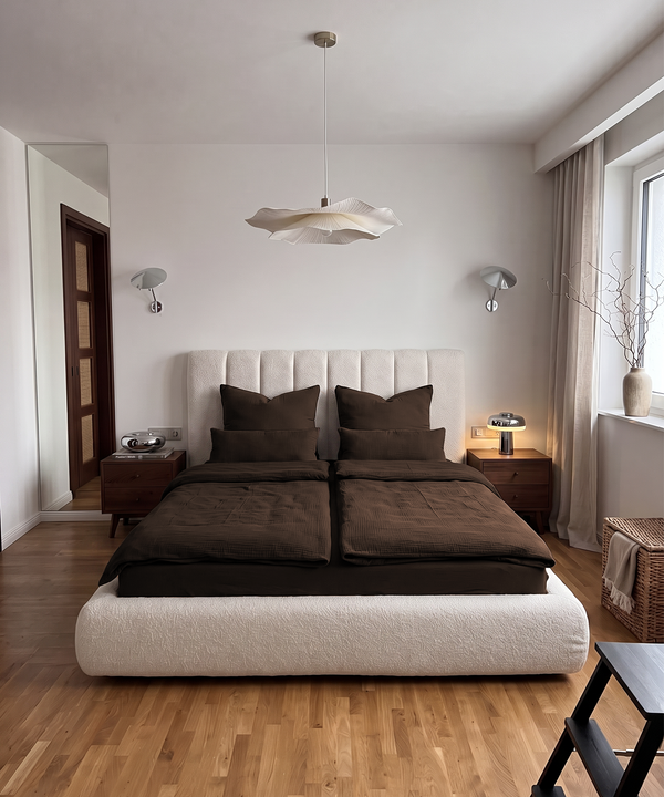 Musselin Kissenbezug 40×80cm in Dunkelbraun | Haven