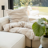 Haven Single-Set Beige | 1× Musselin-Einzelbettwäsche + 1× Kissenbezug 40×80