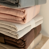 Haven Single-Set Beige | 1× Musselin-Einzelbettwäsche + 1× Kissenbezug 40×80