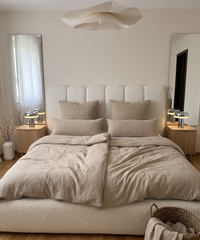 Beige Musselin Einzelbettwäsche | Haven