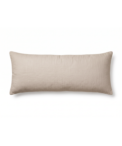 Musselin Kissenbezug 40×80cm in Beige – haven collection von 7 O'CLOCK