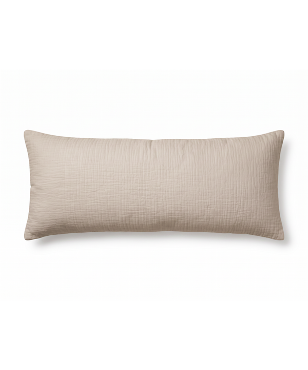 Musselin Kissenbezug 40×80cm in Beige | Haven