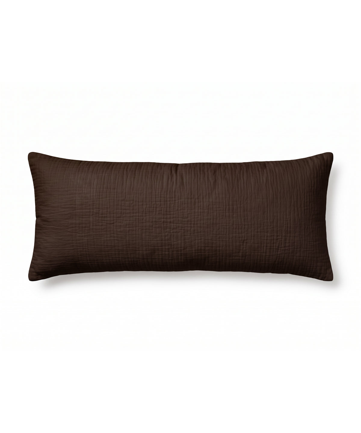 Musselin Kissenbezug 40×80cm in Dunkelbraun – haven collection von 7 O'CLOCK