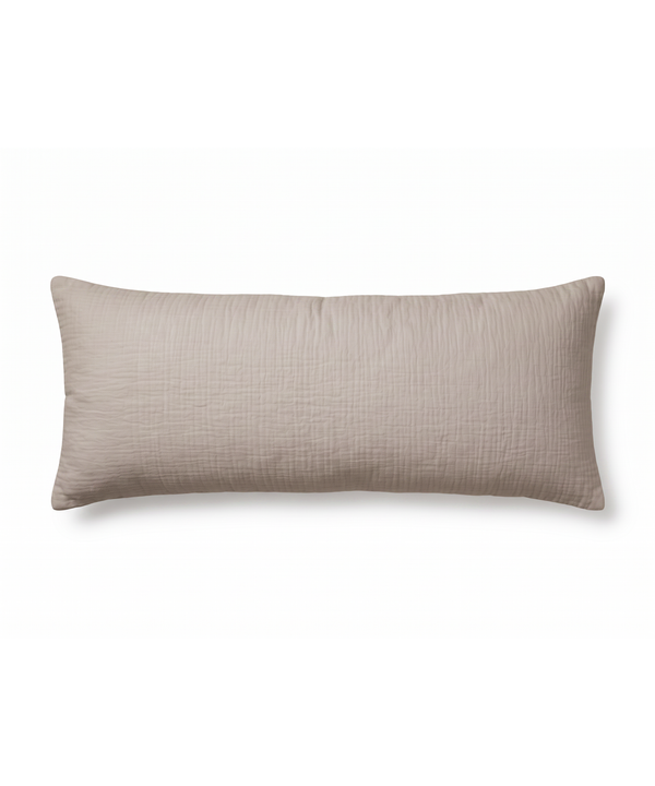 Musselin Kissenbezug 40×80cm in Taupe | Haven