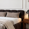 Musselin Kissenbezug 40×80cm in Taupe | Haven