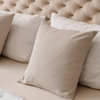 Musselin Kissenbezug 50×50cm in Beige | Haven
