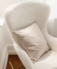 Musselin Kissenbezug 50×50cm in Beige | Haven
