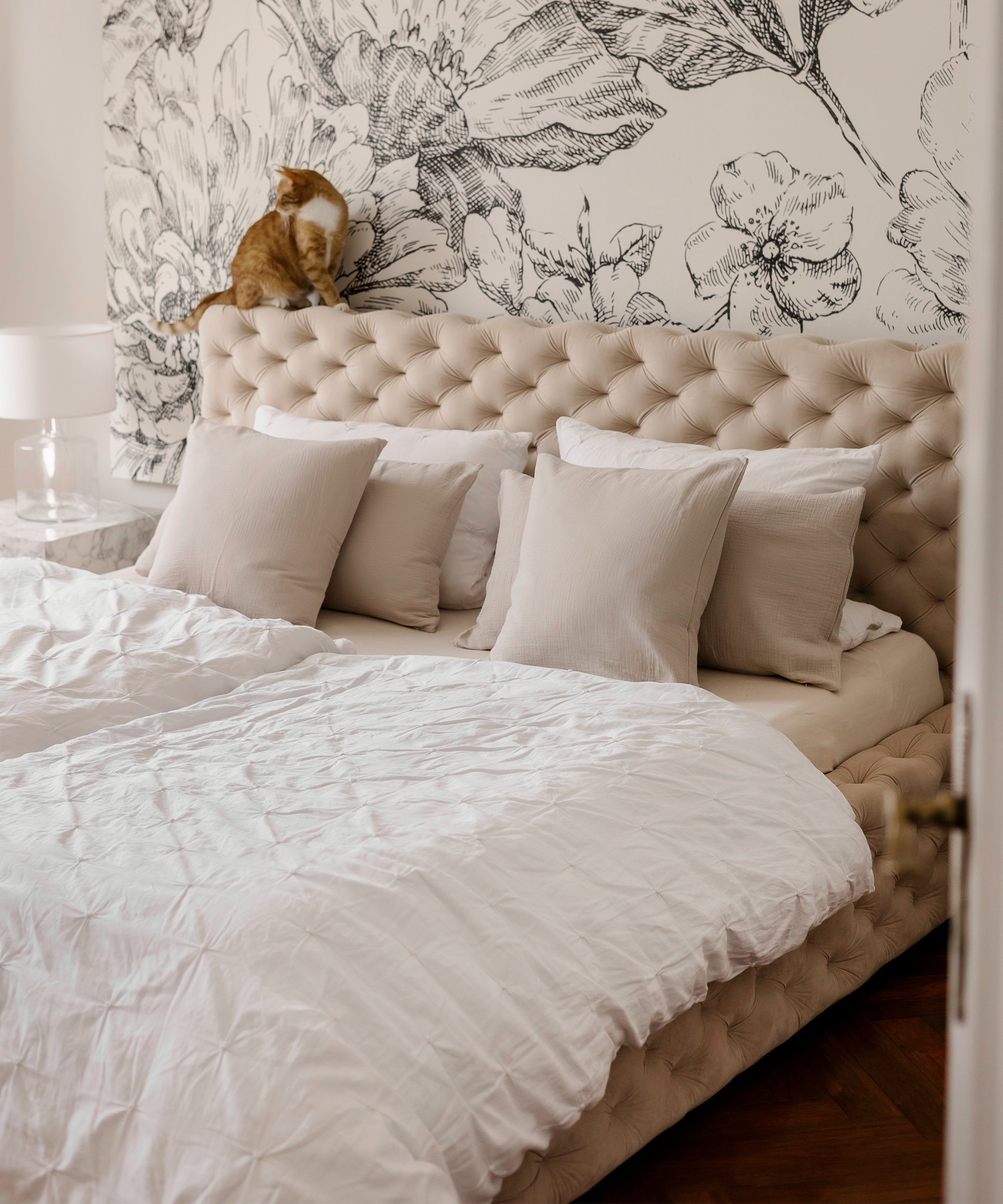 Musselin Kissenbezug 50×50cm in Beige | Haven