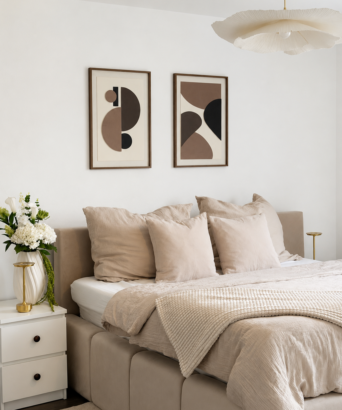 Musselin Kissenbezug 50×50cm in Beige aus der Serie Haven – Materialdetail
