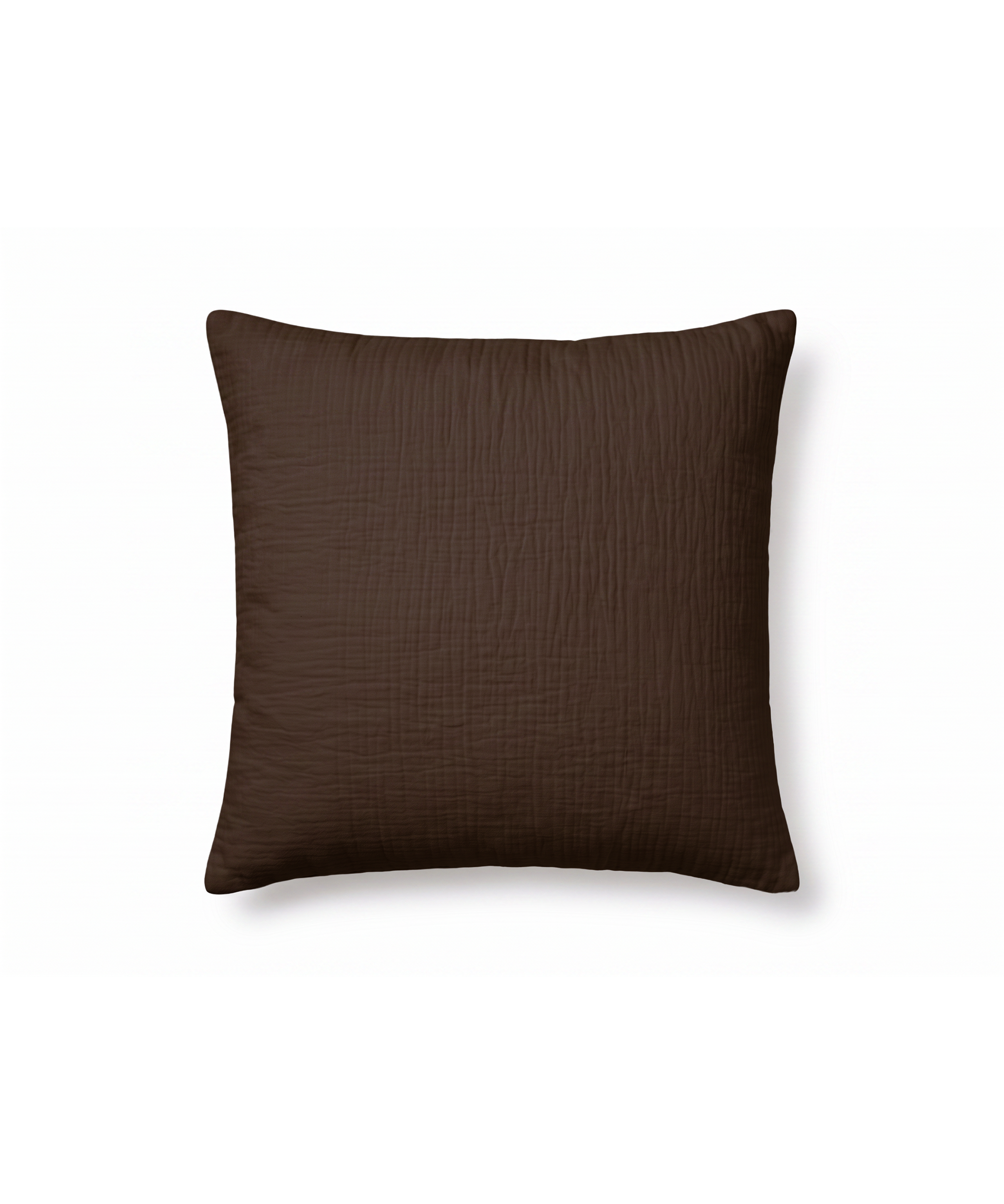 Musselin Kissenbezug 50×50cm in Dunkelbraun | Haven