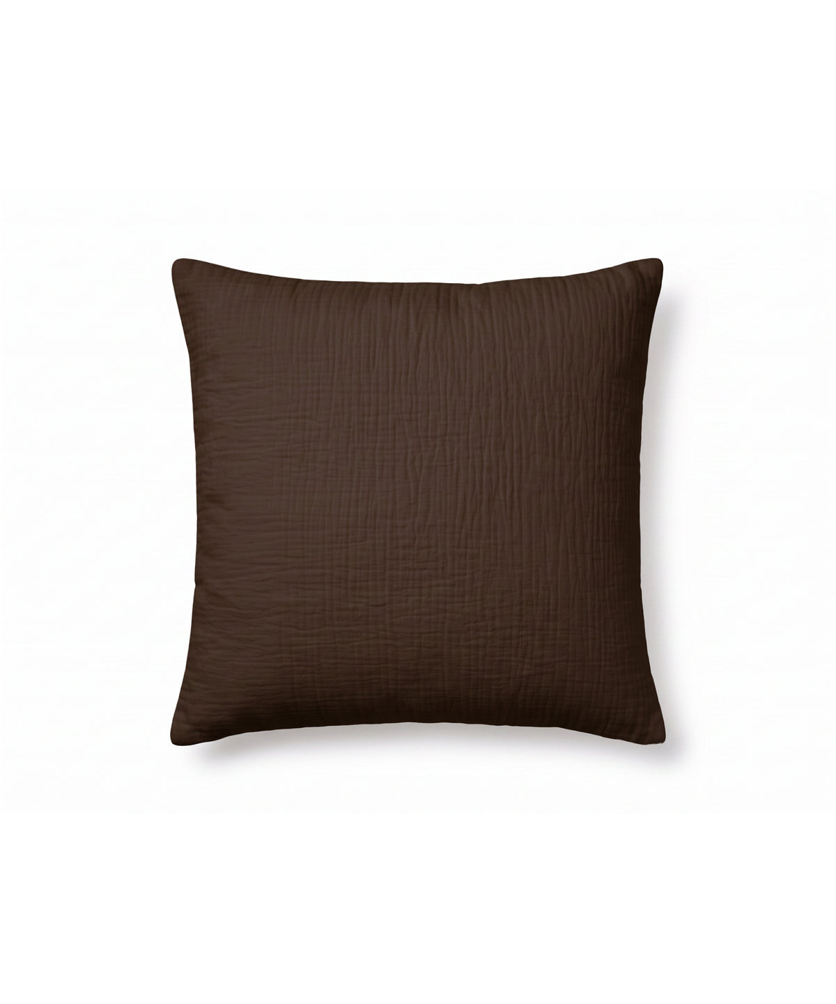 Musselin Kissenbezug 50×50cm in Dunkelbraun – haven collection von 7 O'CLOCK