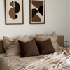 Musselin Kissenbezug 50×50cm in Dunkelbraun | Haven