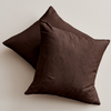 Musselin Kissenbezug 50×50cm in Dunkelbraun | Haven