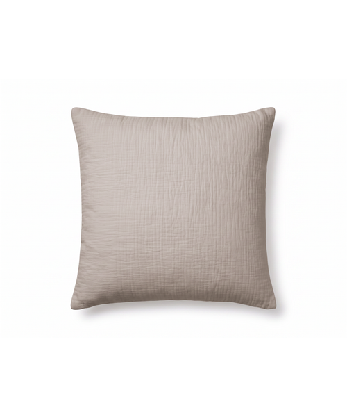 Musselin Kissenbezug 50×50cm in Taupe – haven collection von 7 O'CLOCK