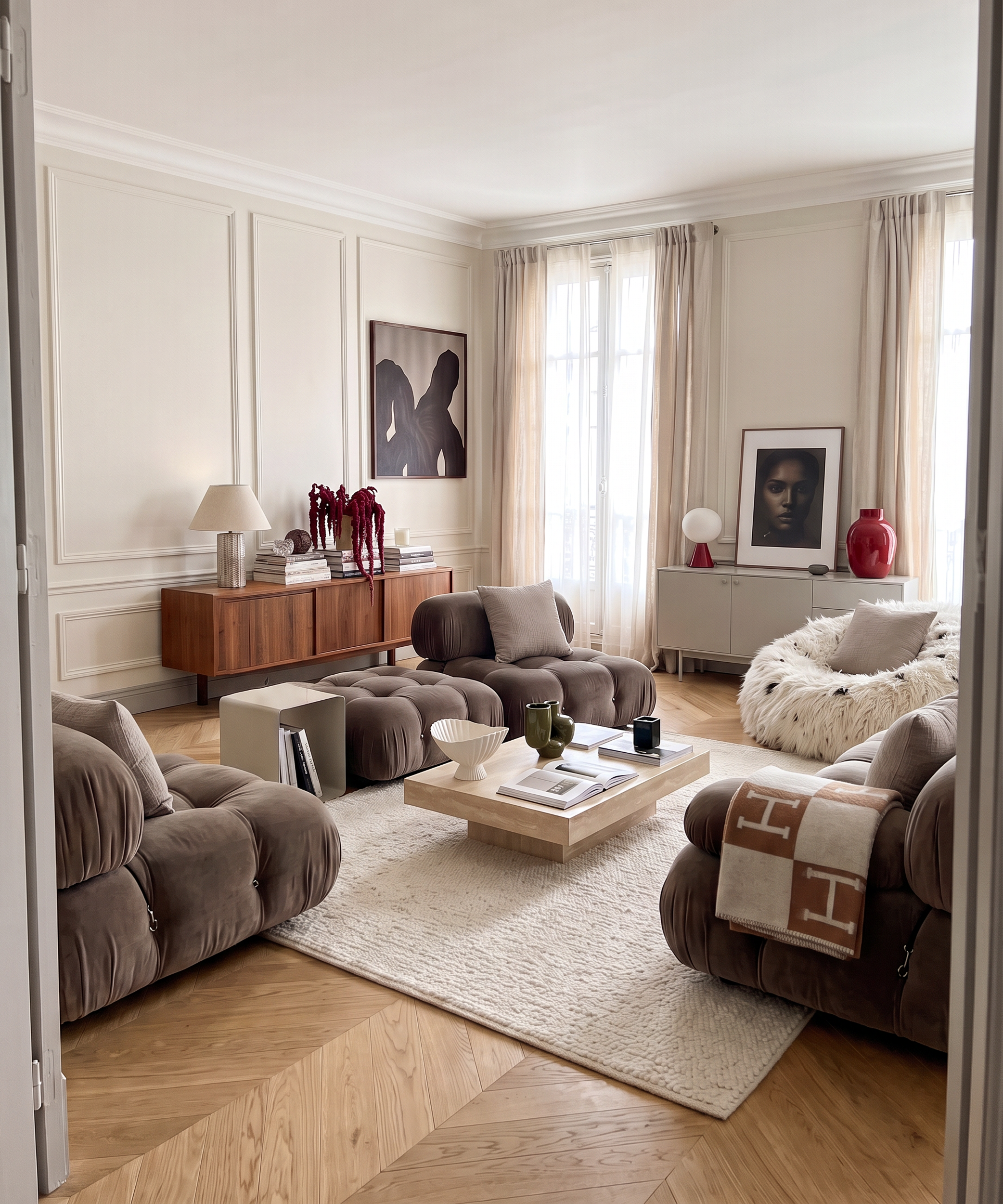 Musselin Kissenbezug 50×50cm in Taupe | Haven