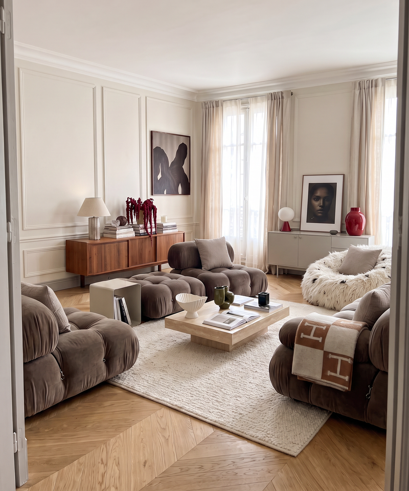 Musselin Kissenbezug 50×50cm in Taupe aus der Serie Haven – Detailansicht