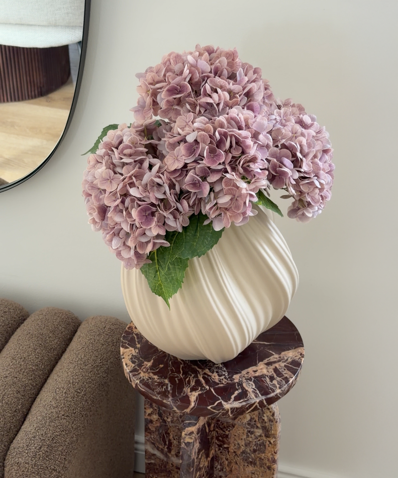 Hortensien 4er Bouquet in Altrosa | Bloom