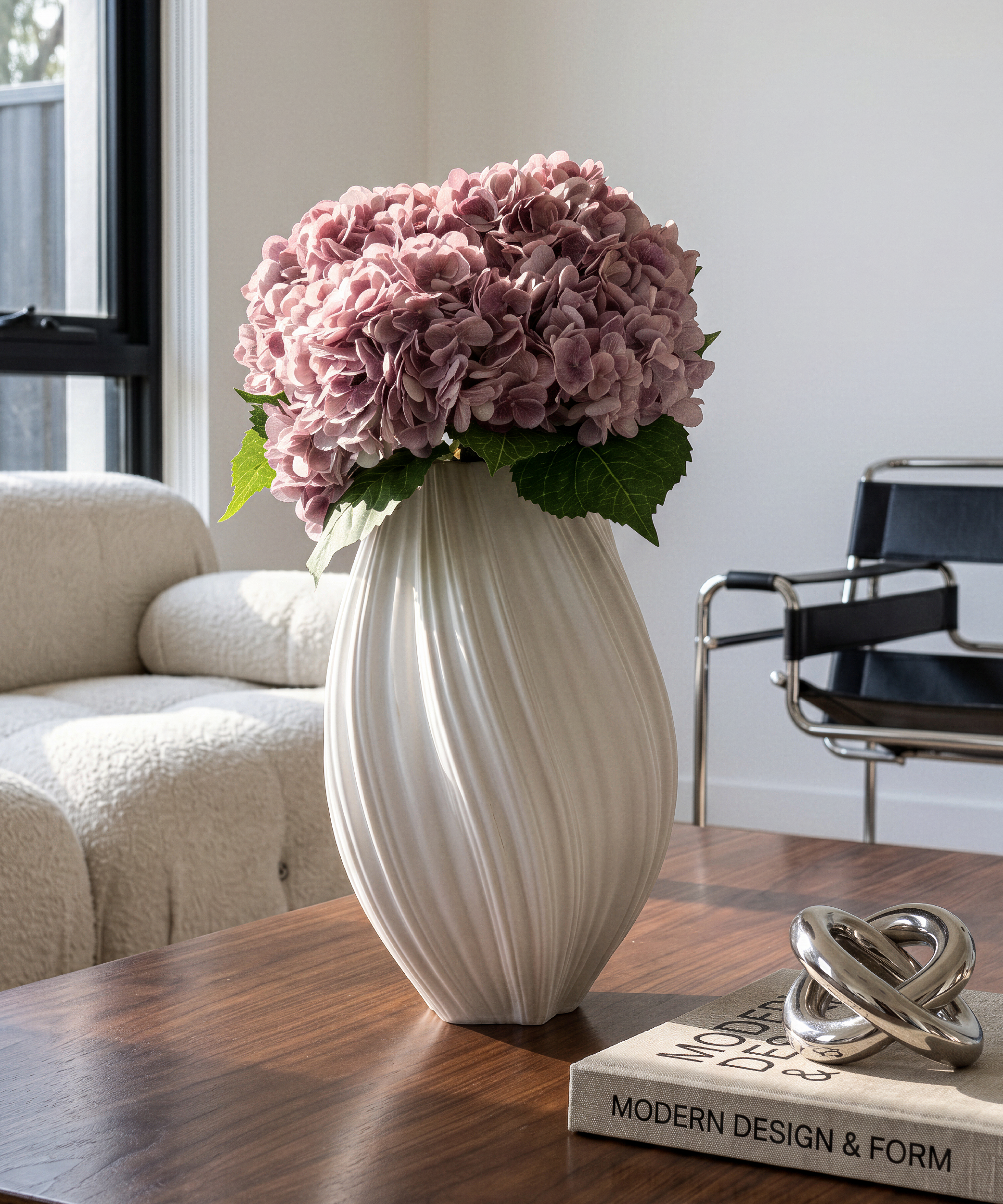Hortensien 4er Bouquet in Altrosa | Bloom