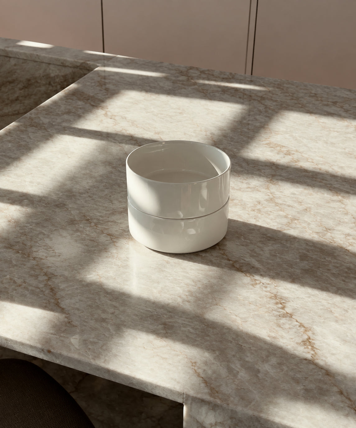 2er Set kleine Bowls cremeweiß glänzend | Nia