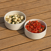 2er Set kleine Bowls cremeweiß gerillt | Nia