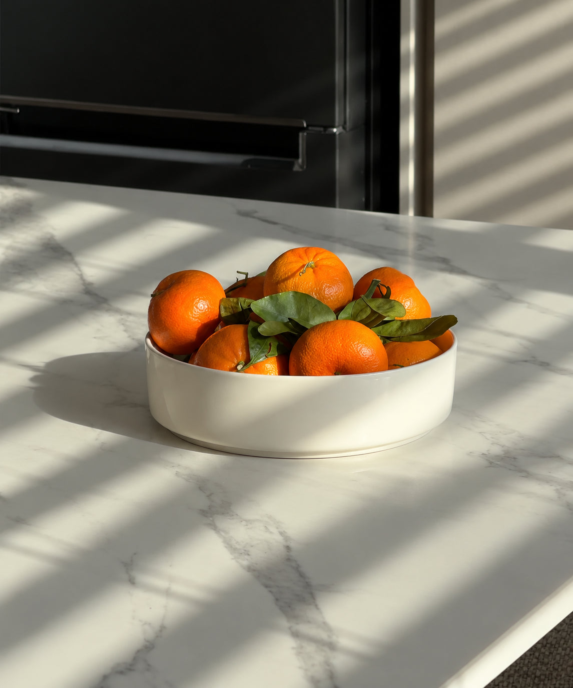 Große Bowl cremeweiß glänzend | Nia