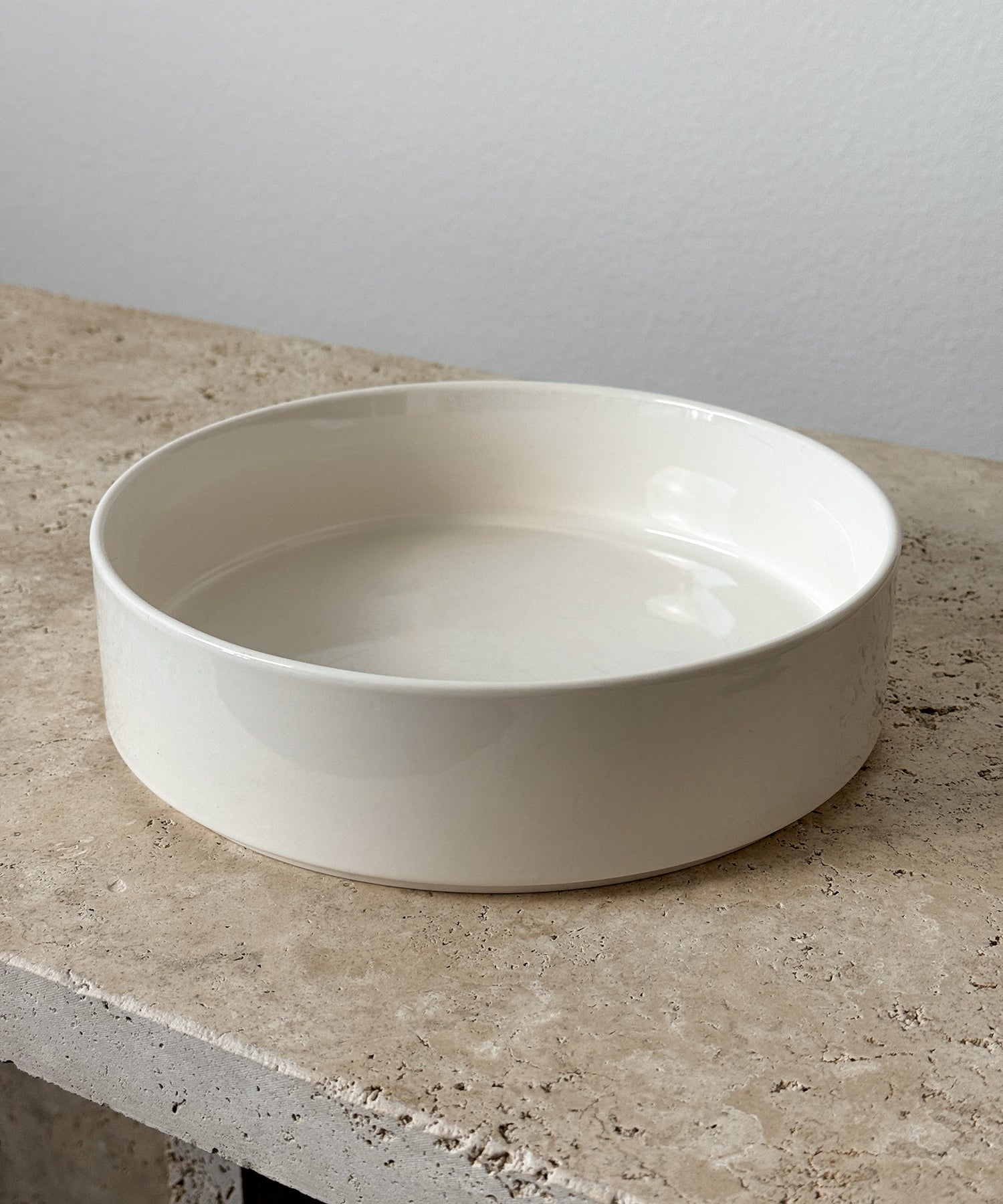 Große Bowl cremeweiß-glänzend | Nia