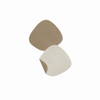 Glasuntersetzer Taupe/Creme | Jade
