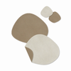 Teller- und Glasuntersetzer Taupe/Creme | Jade