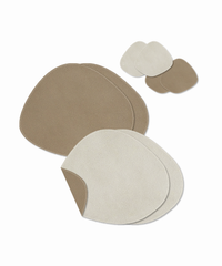 Teller- und Glasuntersetzer Taupe/Creme | Jade