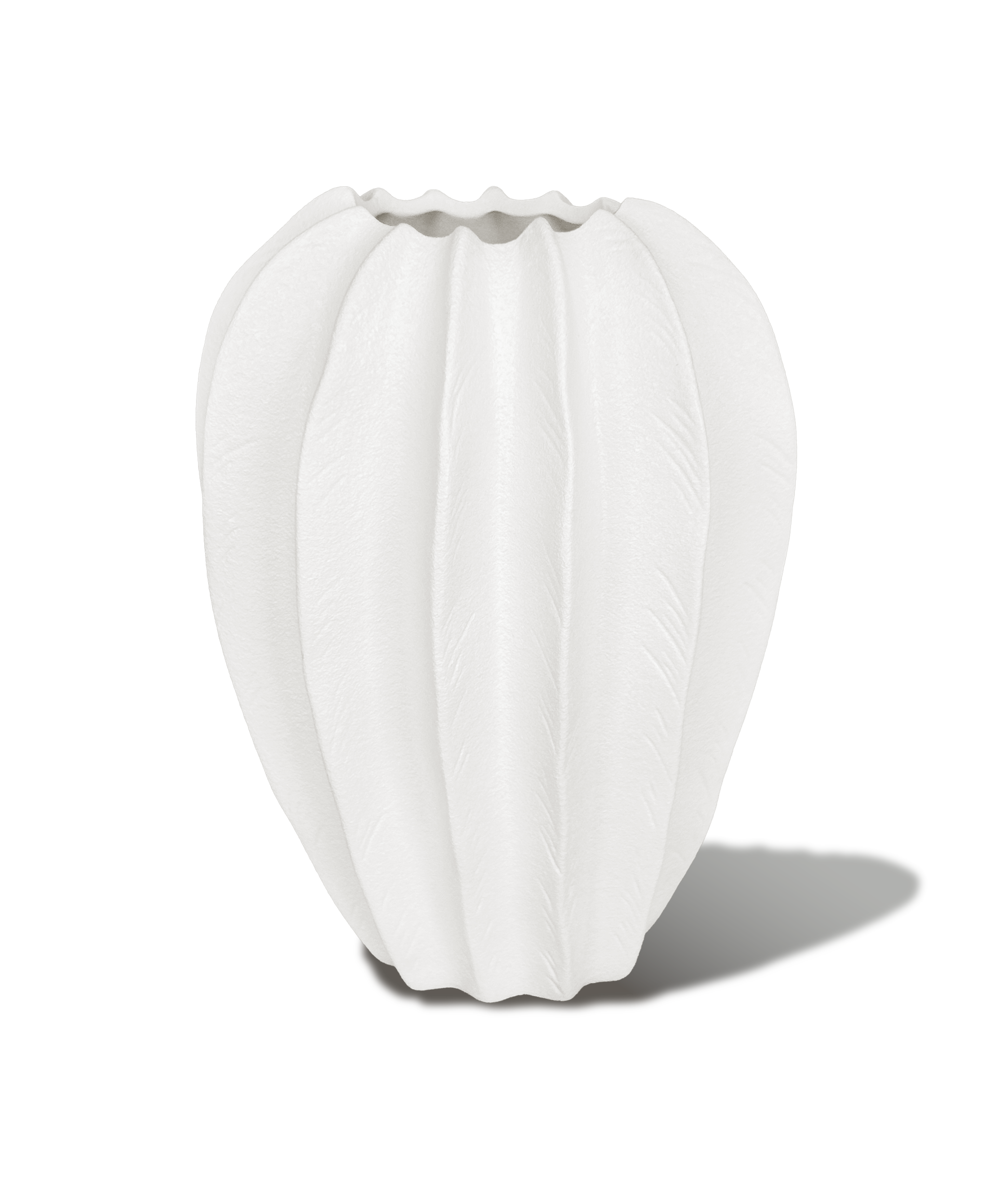 Gerippte Keramikvase in Blütenform | Calla