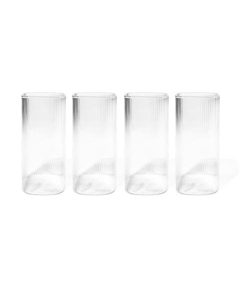 Geriffeltes Glas im eckigen Design | Kuba