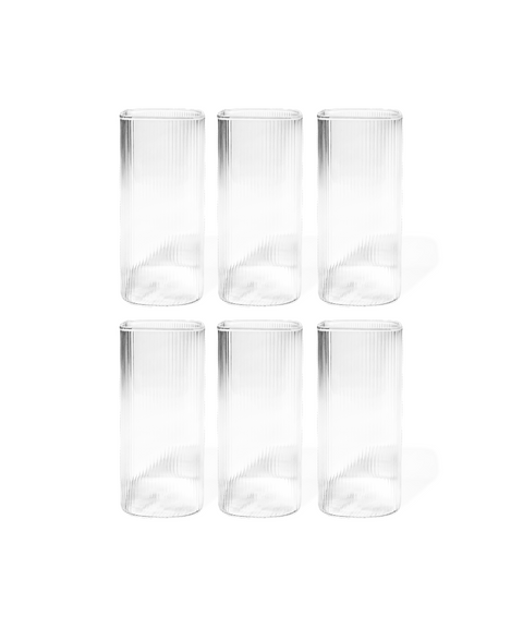 Geriffeltes Glas im eckigen Design | Kuba
