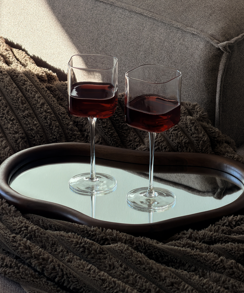 Eckiges Weinglas aus Borosilikatglas, 350ml und 22,3cm hoch | Kuba