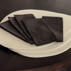 Dunkelbraune Servietten 6er Set | Kyla