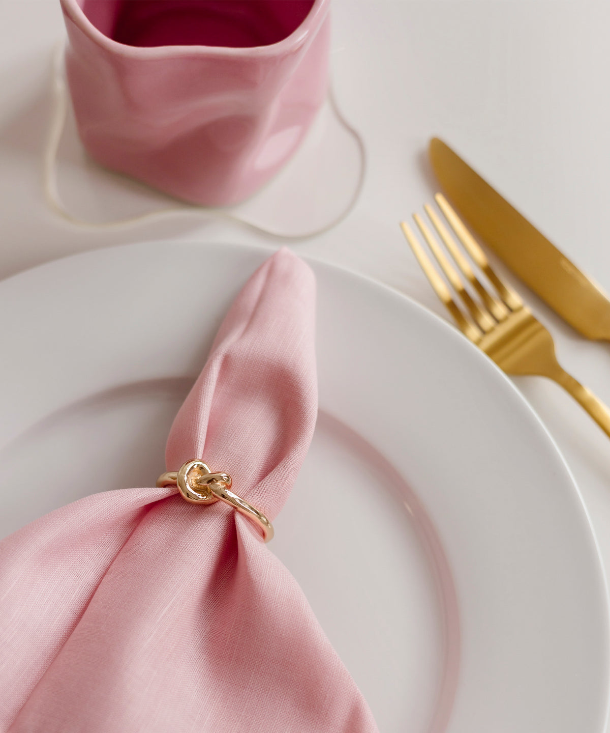 Servietten in Rosa im 6er Set aus der Serie Kyla – Größenübersicht