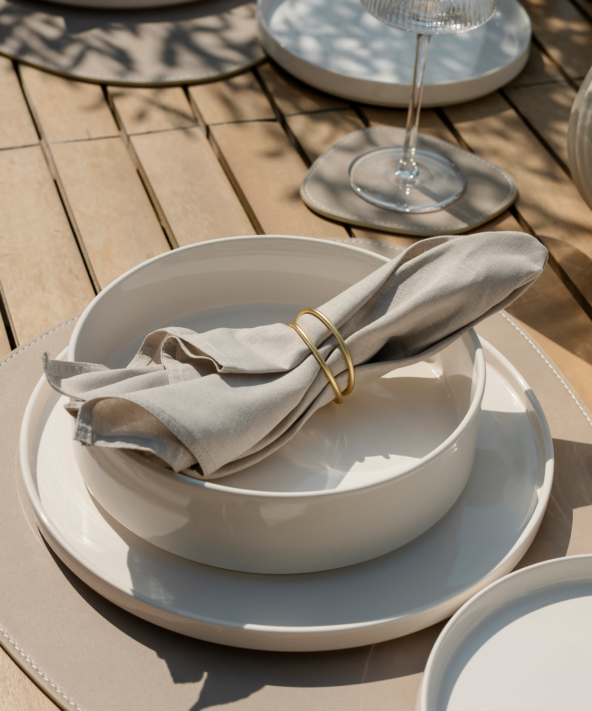 Beige Servietten 6er Set