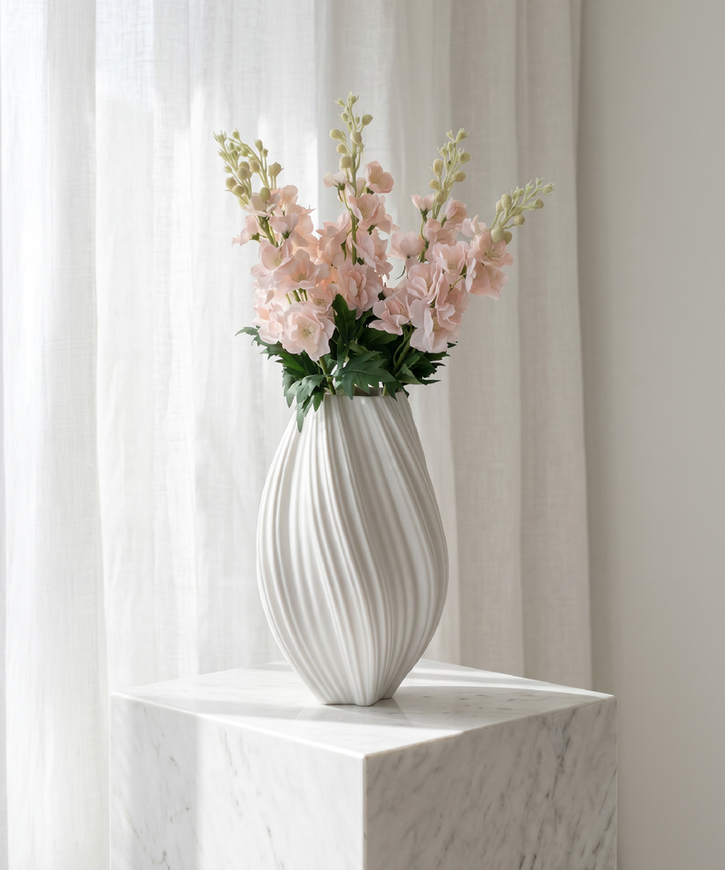 Realistisches Kunstblumen-Bouquet Levkojen 5er in Rosa – bloom collection von 7 O'CLOCK