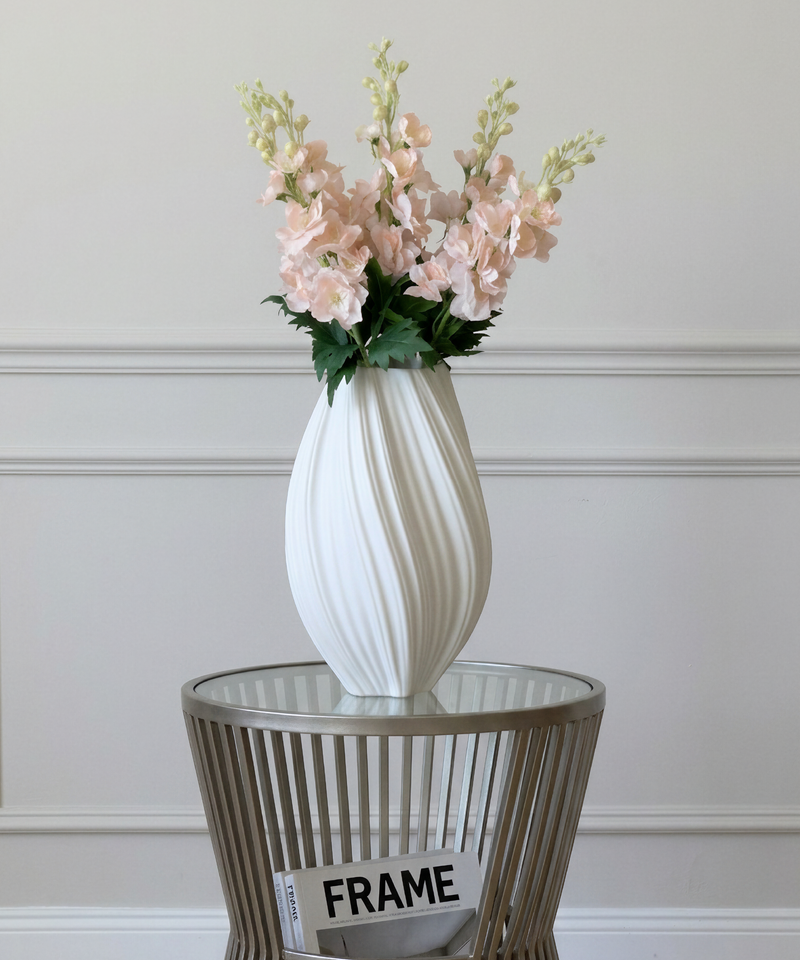 Kunstblumen-Bouquet Levkojen 5er in Rosa aus der Serie Bloom – Nahaufnahme der Oberfläche