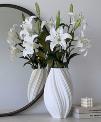 Lilien 6er Bouquet in Weiß | Bloom