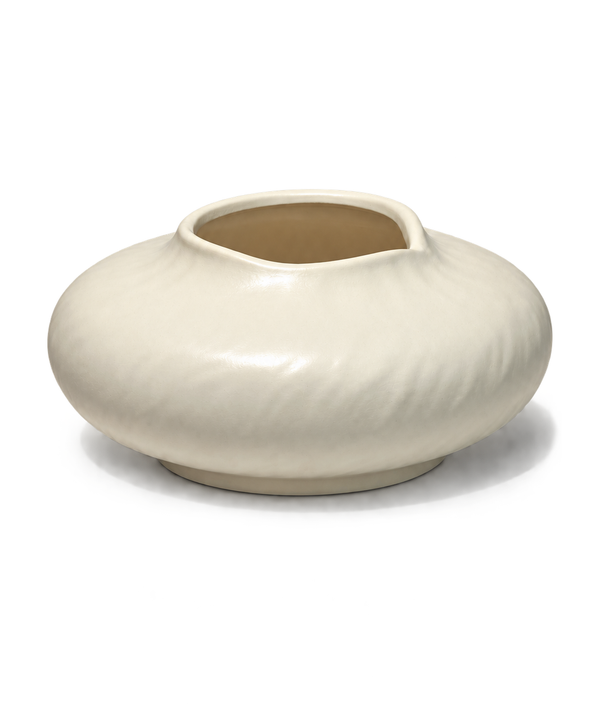 Runde Keramik Vase mit breiter & flacher Form | Maira