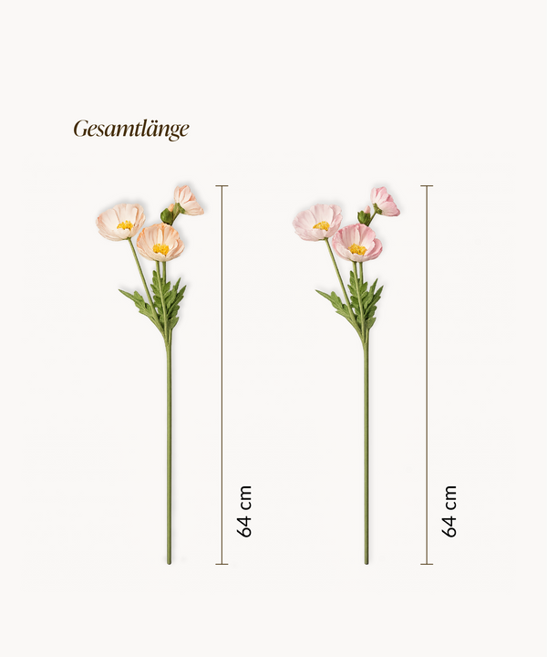 Mohnblüte 8er Bouquet in Rosa & Coral | Bloom