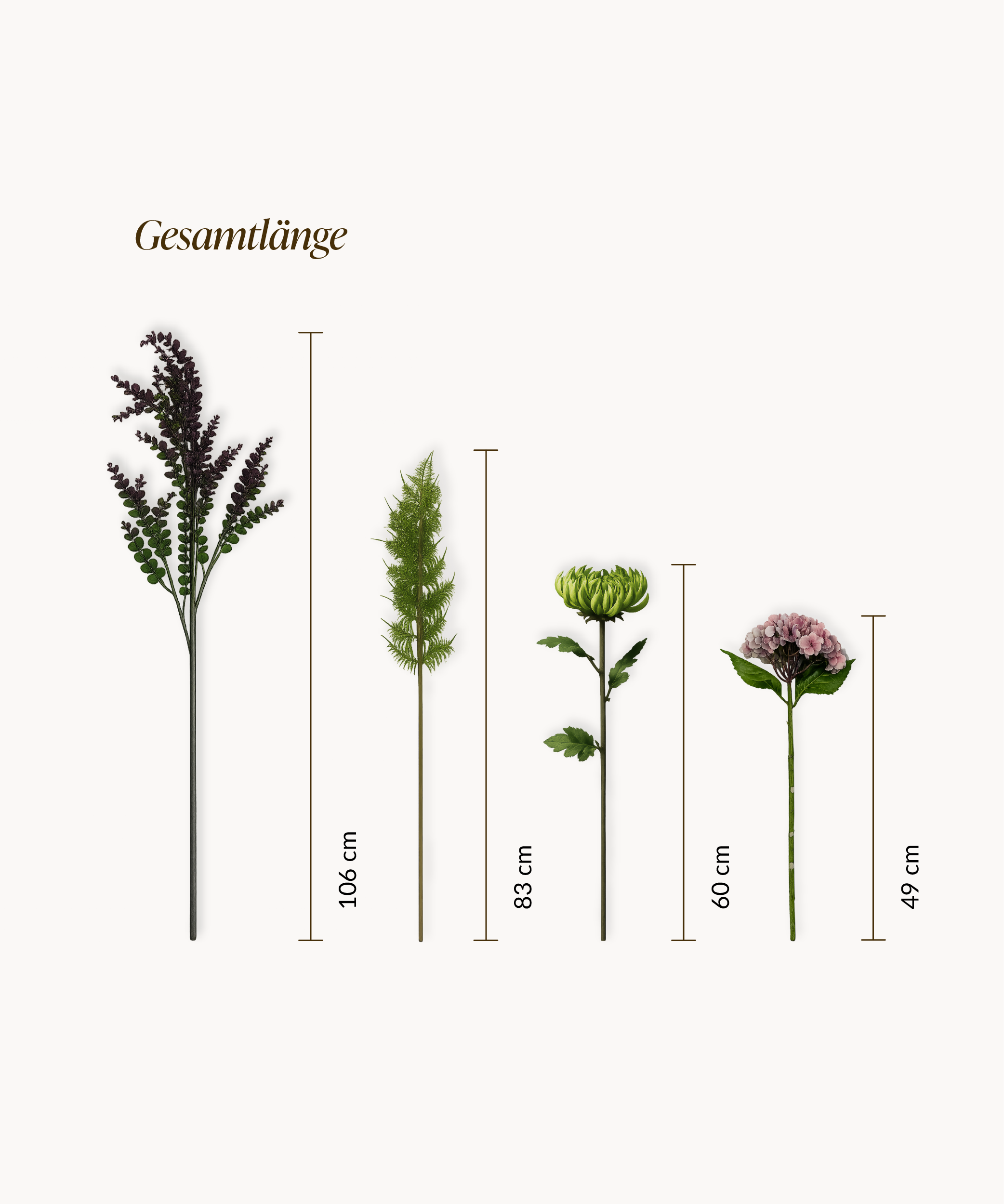 Moody Garden 7er Bouquet in Altrosa & Grün | Bloom