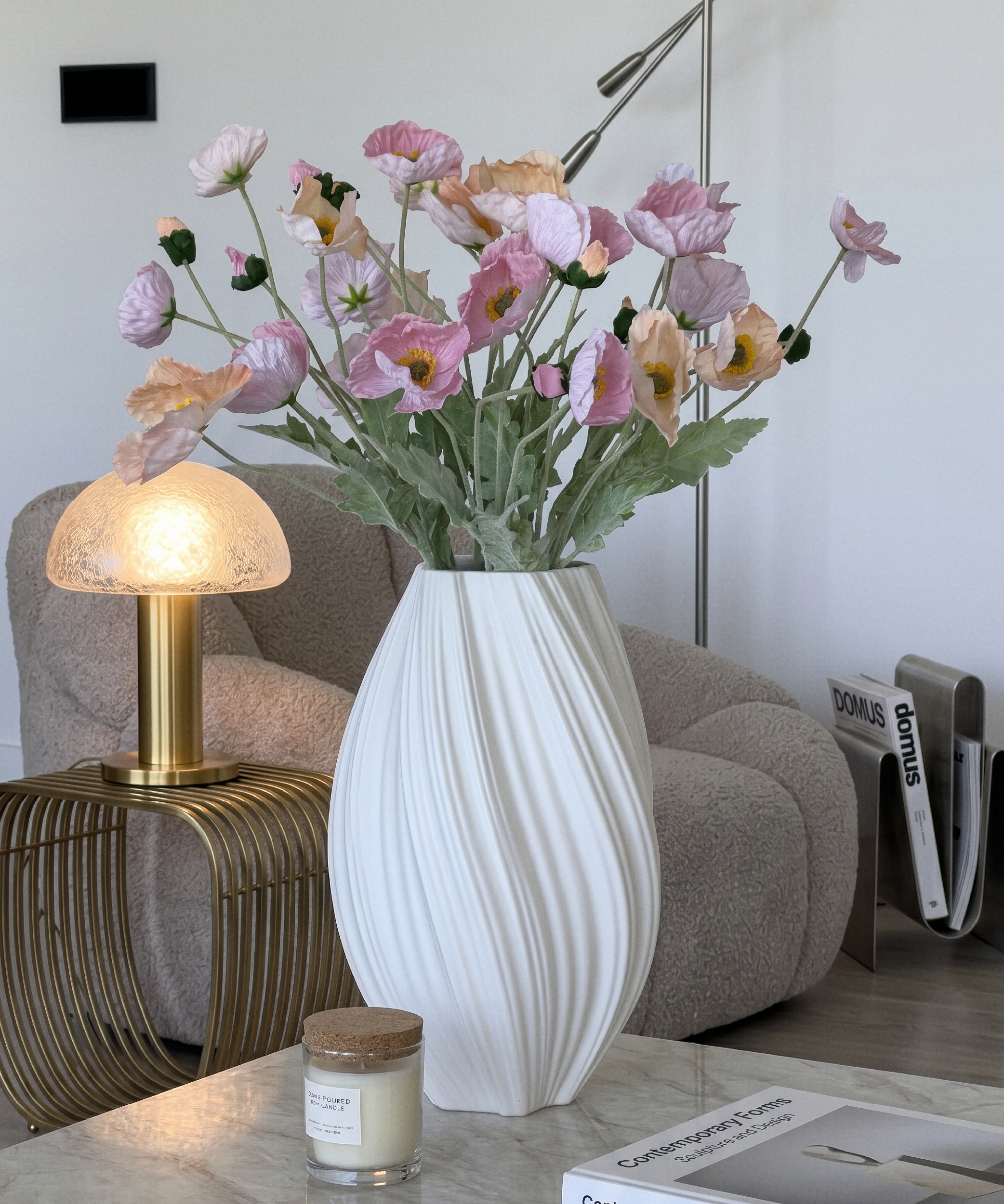 Mohnblüte 8er Bouquet in Rosa & Coral | Bloom