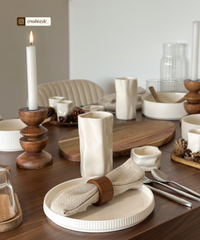 Gift-Edition Set aus kleinen & großen Keramik Bechern Cremeweiß | Alaska