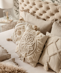 Gerüschte Musselin Einzelbettwäsche Beige | Haven