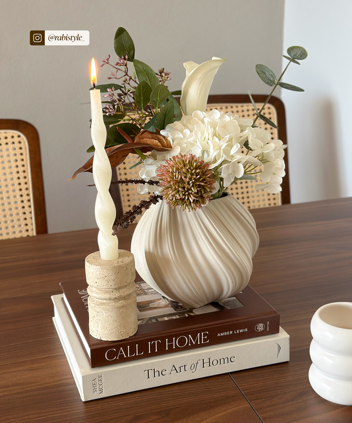 Kleine Keramik Vase in Beige